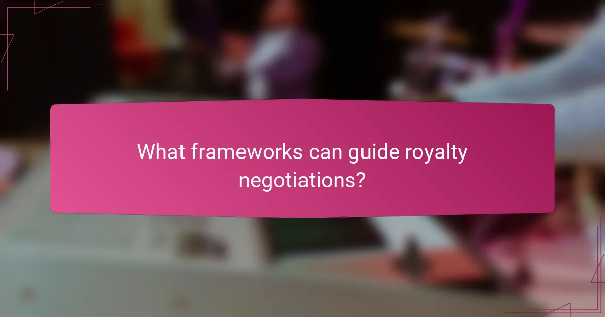 What frameworks can guide royalty negotiations?